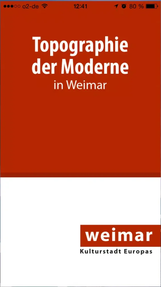 Capturas de pantalla de Topographie der Moderne in Weimar