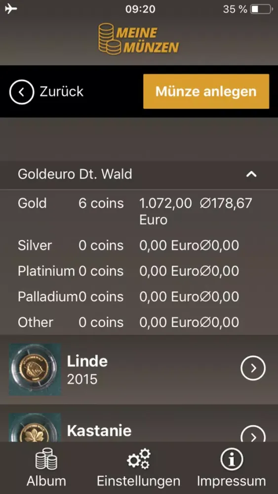 Capturas de tela do All My Coins