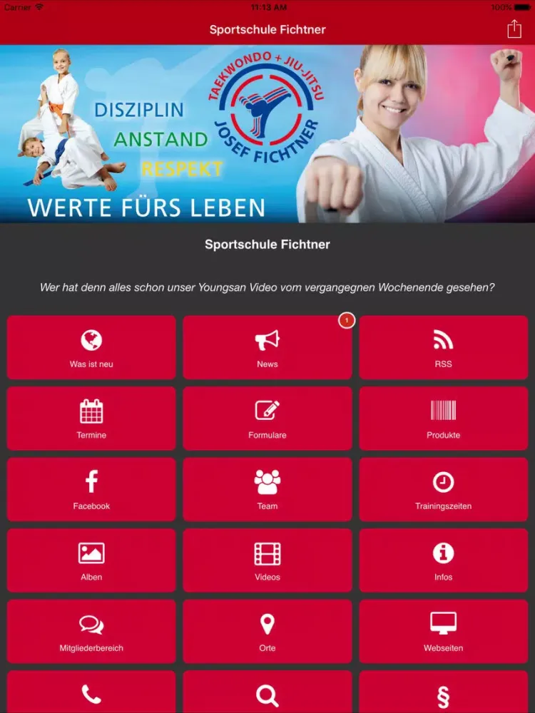 Sportschule Fichtner iPad  Ekran Görüntüleri