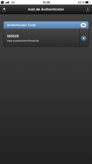mail.de Authenticator Screenshots