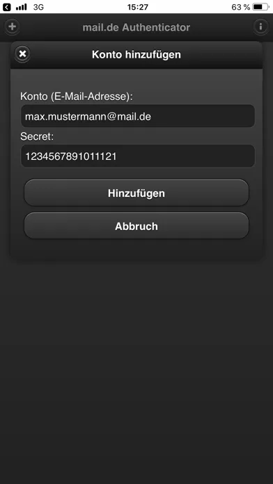 mail.de Authenticator স্ক্রিনশট