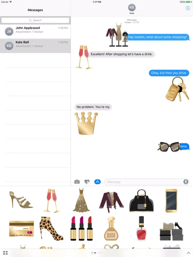 Capturas de pantalla de Bling Bling animated Stickers iPad 