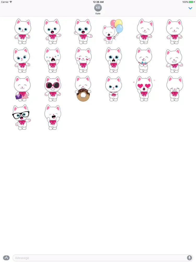 Kitty Cat animated Stickers iPad  스크린샷