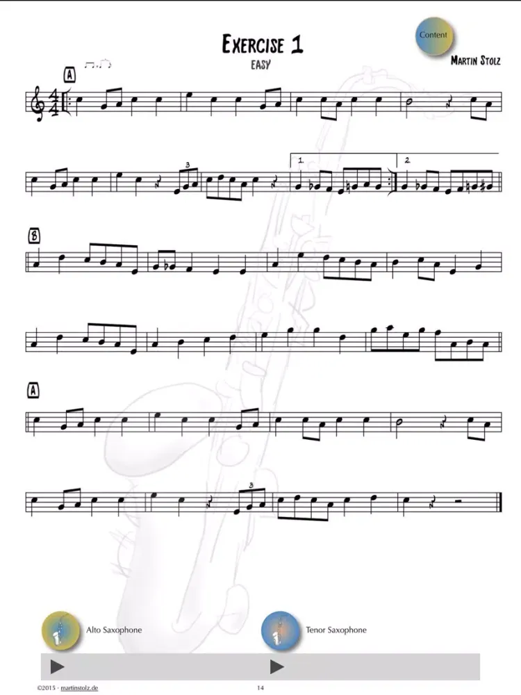 Jazz Studies Saxophones English Version iPad 应用截图