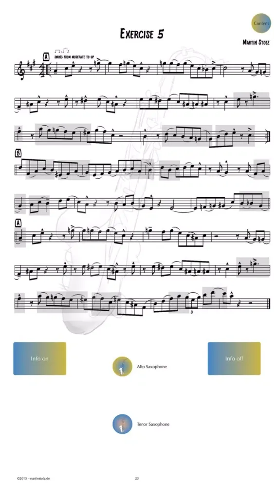 Jazz Studies Saxophones English Version应用截图