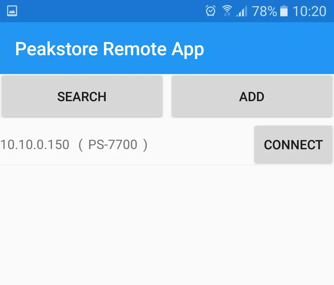 PeakStore Remote App سکرین شاٹس