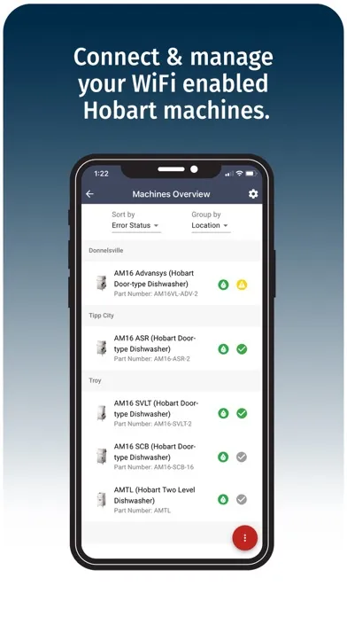 Ảnh chụp màn hình của HOBART SmartConnect