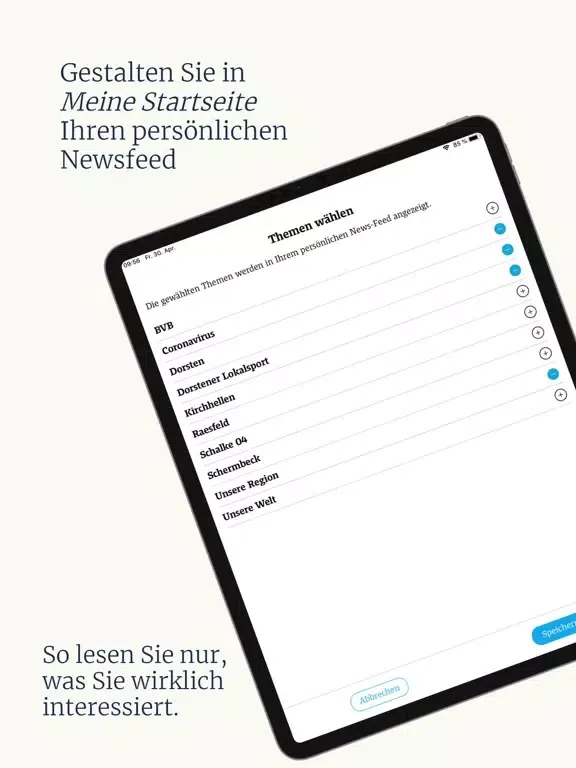 Dorstener Zeitung iPad  Screenshots