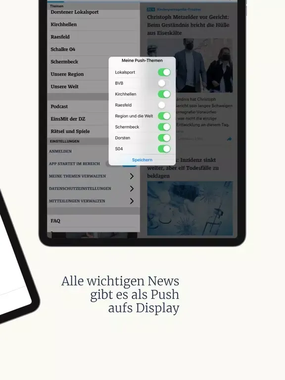 Dorstener Zeitung iPad  Screenshots