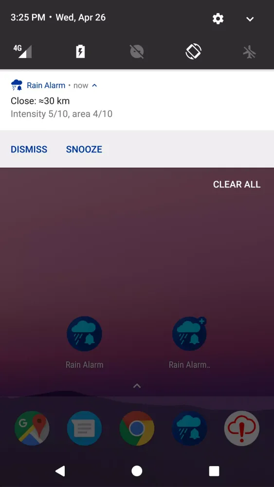 Rain Alarm Pro Screenshots