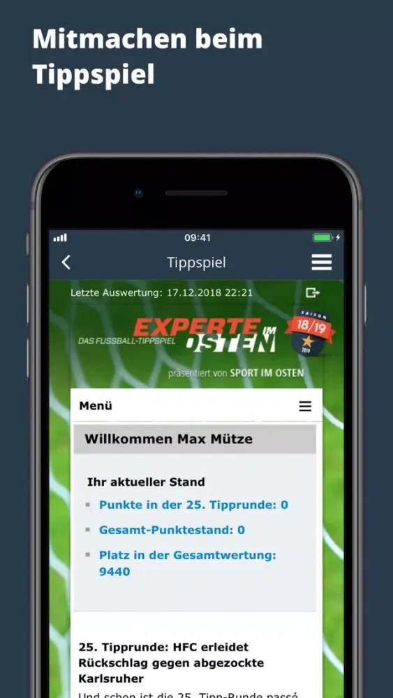 Capturas de tela do MDR Sport