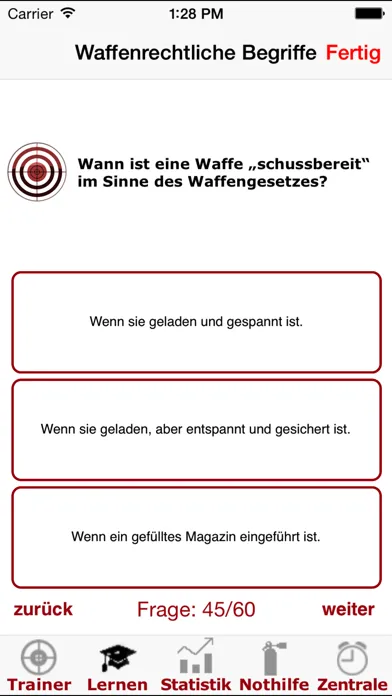Zrzuty ekranu Waffenkunde Trainer