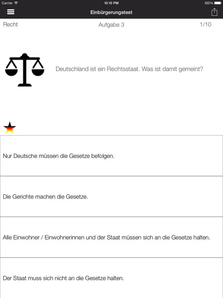 Capturas de pantalla de Citizenship 2015 - "Leben in Deutschland" Offiziell iPad 