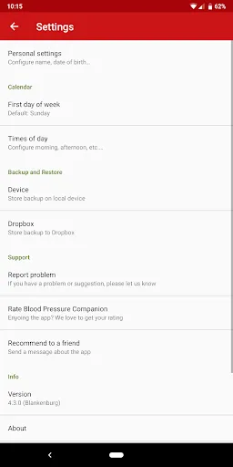 Blood Pressure Companion Ekran Görüntüleri