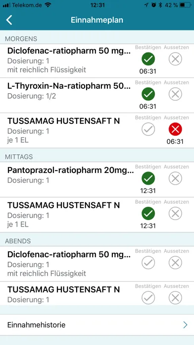 Patienten-App x.patient Screenshots