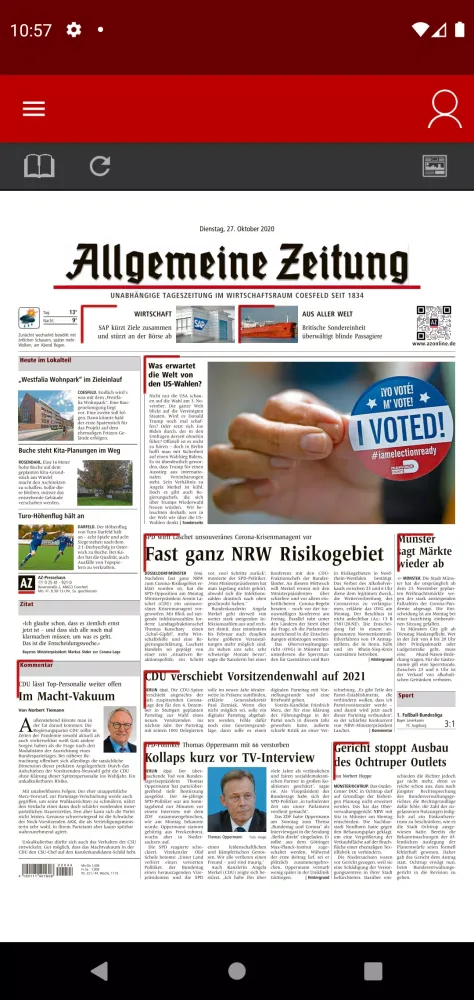 Allgemeine Zeitung e-Paper スクリーンショット