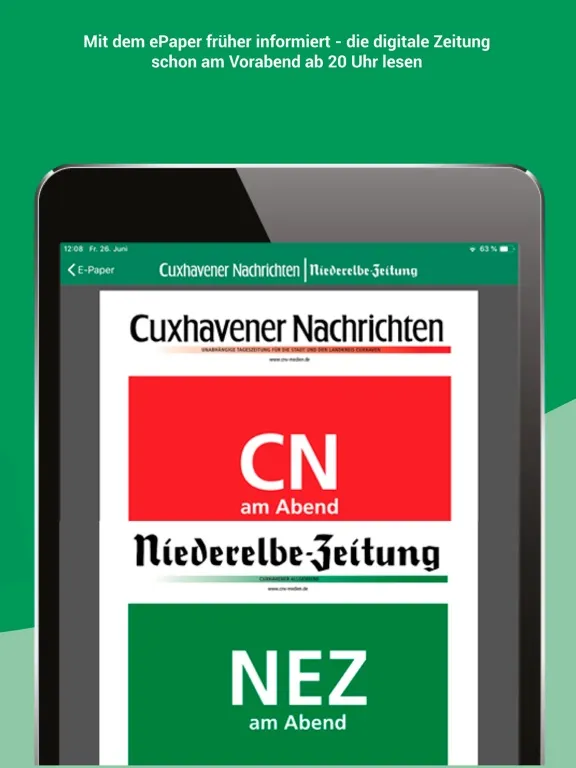 Captures d'écran de CNV-Medien iPad 
