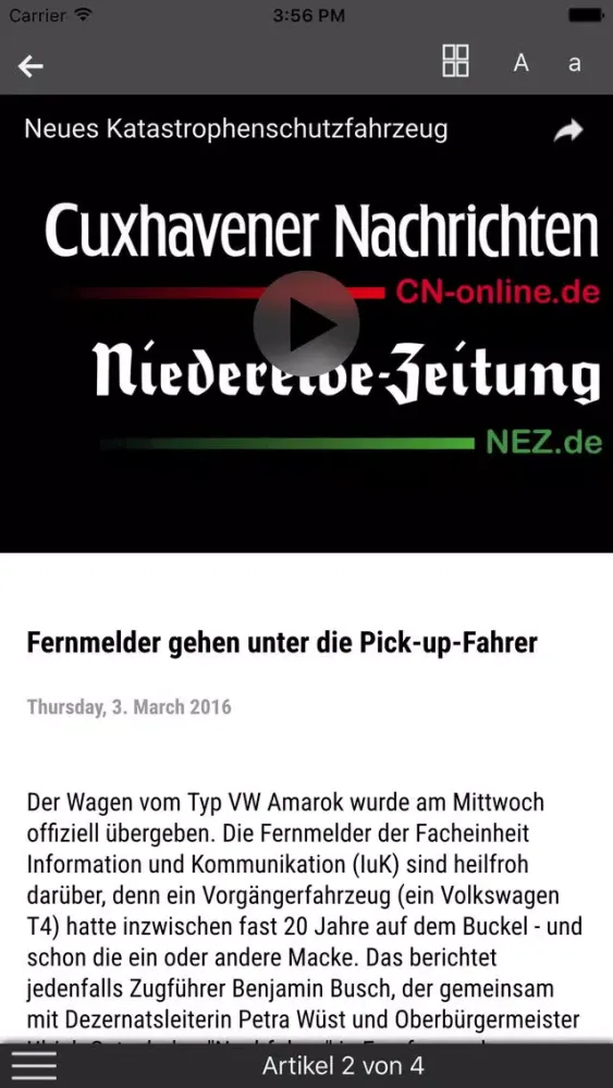 Capturas de tela do Cuxhaven-Niederelbe Verlagsgesellschaft Smart