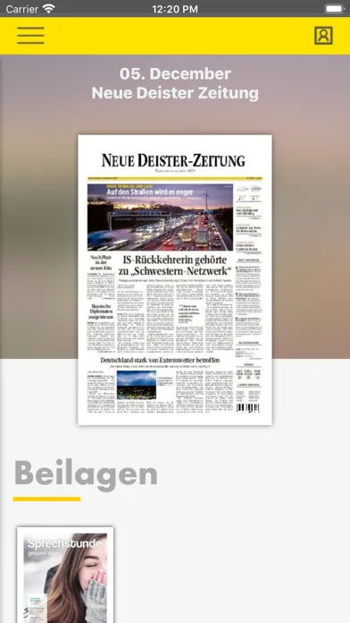 Neue Deister-Zeitung E-Paper Screenshots