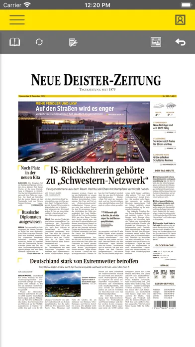 Neue Deister-Zeitung E-Paper Screenshots