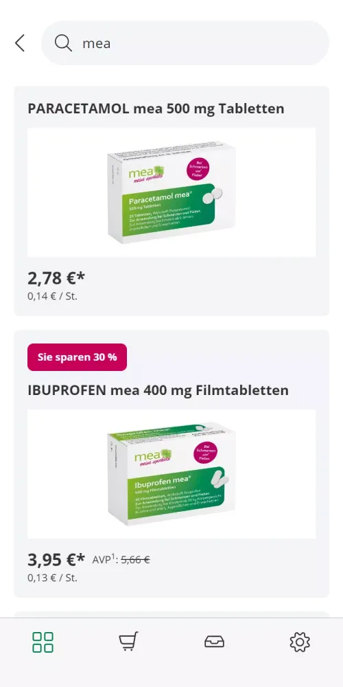 mea® - meineapotheke.de Screenshots