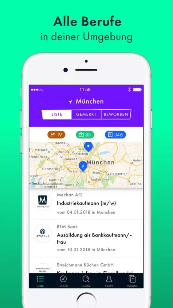 Zrzuty ekranu Ausbildung finden - TalentHero