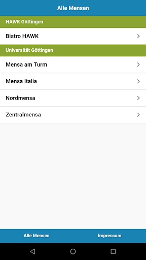 Mensa Göttingen Screenshots