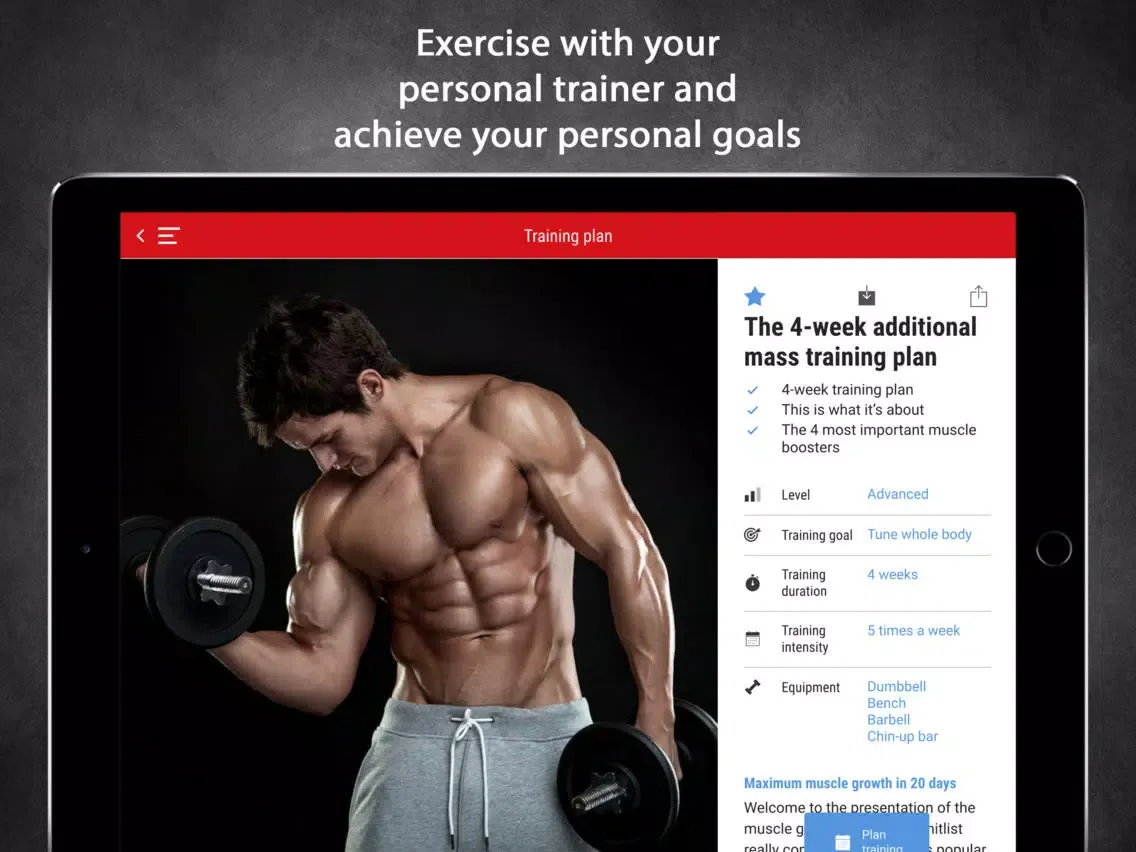 Men's Health Fitness&Nutrition iPad 应用截图