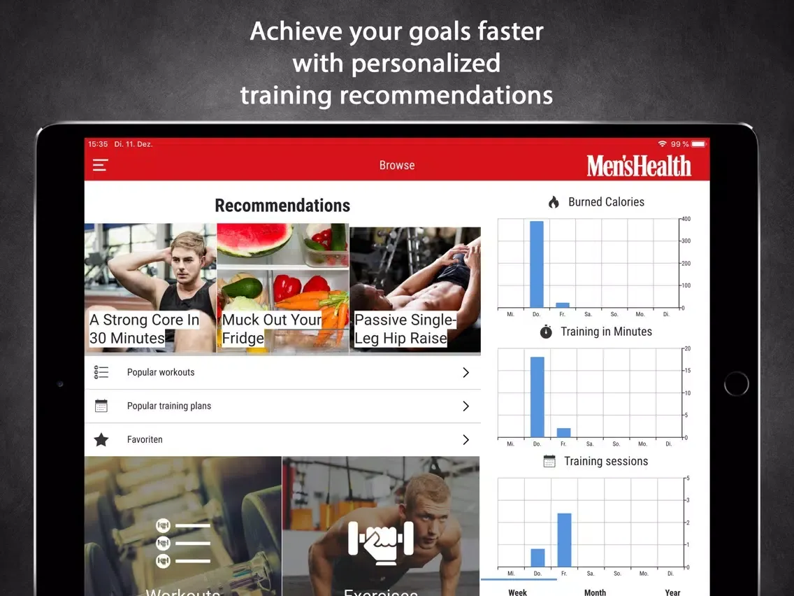 Men's Health Fitness&Nutrition iPad 应用截图