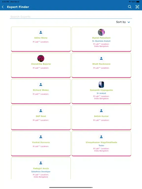 Capturas de pantalla de M Lab™ Collaboration Centers iPad 