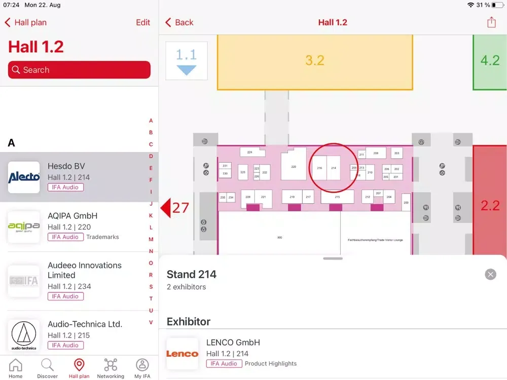 Capturas de pantalla de IFA Berlin iPad 
