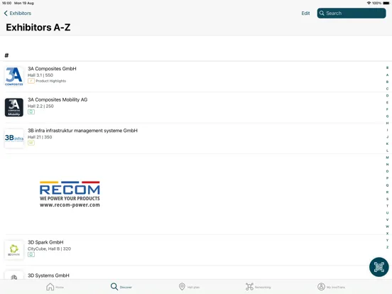 Zrzuty ekranu InnoTrans Berlin iPad 