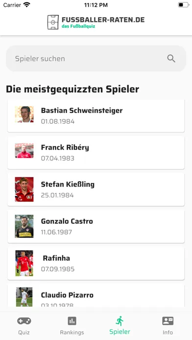 Скриншоты Fußballer raten - Fußballquiz