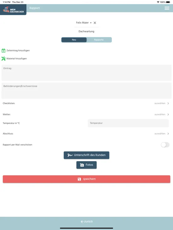 MeinDachdecker iPad  سکرین شاٹس