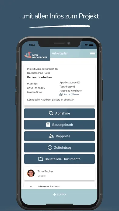 MeinDachdecker سکرین شاٹس