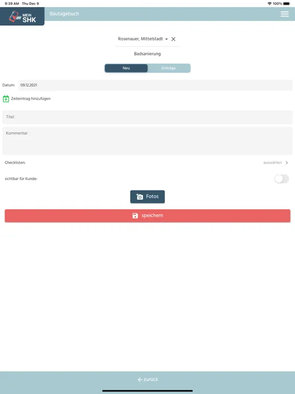 MeinSHK - SHK-Verwaltungs-App iPad  स्क्रीनशॉट