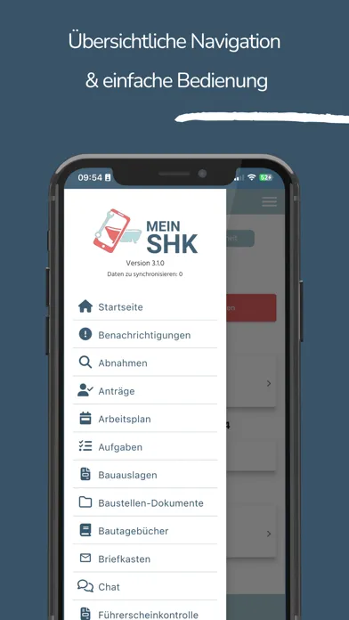 MeinSHK - SHK-Verwaltungs-App स्क्रीनशॉट