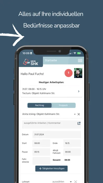 MeinSHK - SHK-Verwaltungs-App स्क्रीनशॉट