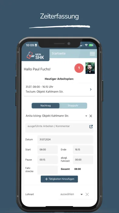 MeinSHK - SHK-Verwaltungs-App स्क्रीनशॉट