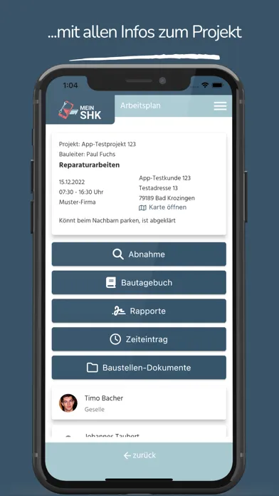 MeinSHK - SHK-Verwaltungs-App स्क्रीनशॉट