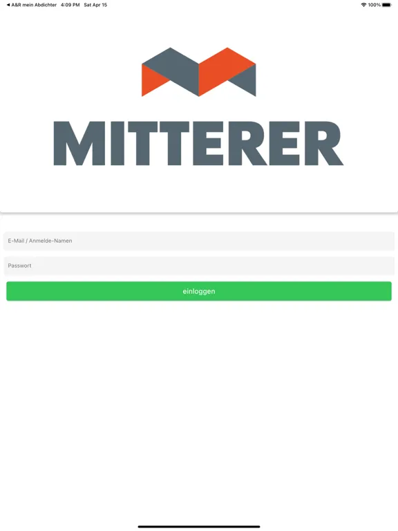 Ảnh chụp màn hình của Mitterer-App iPad 