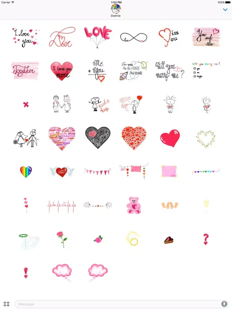 Ultimate Love Sticker Pack iPad 應用截圖