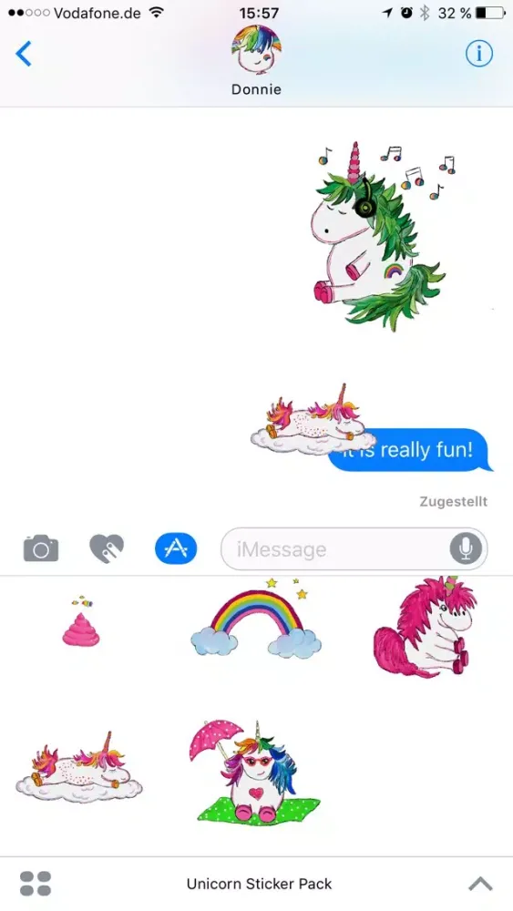 Zrzuty ekranu Hand Drawn Unicorns Sticker Pack