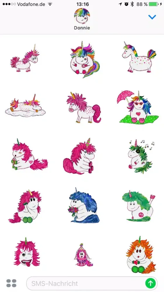 Zrzuty ekranu Hand Drawn Unicorns Sticker Pack