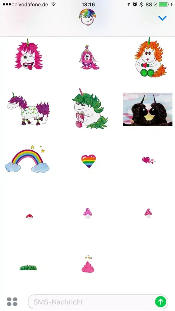 Zrzuty ekranu Hand Drawn Unicorns Sticker Pack