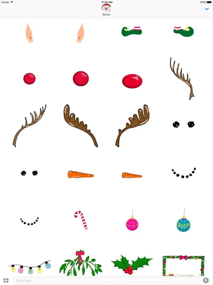 X-Mas Yourself Sticker Pack iPad 应用截图