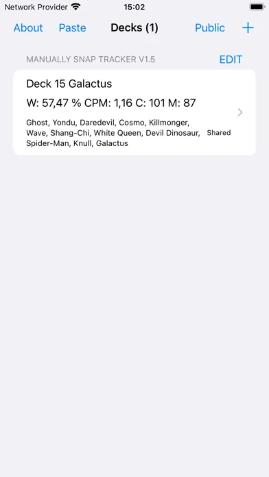 Zrzuty ekranu Manually Snap Tracker