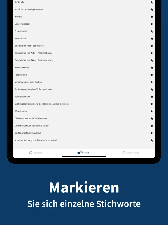 Скриншоты Buchhaltung - Stichworte iPad 