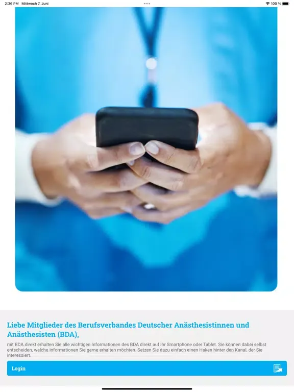 Tangkapan layar BDA.direkt iPad 