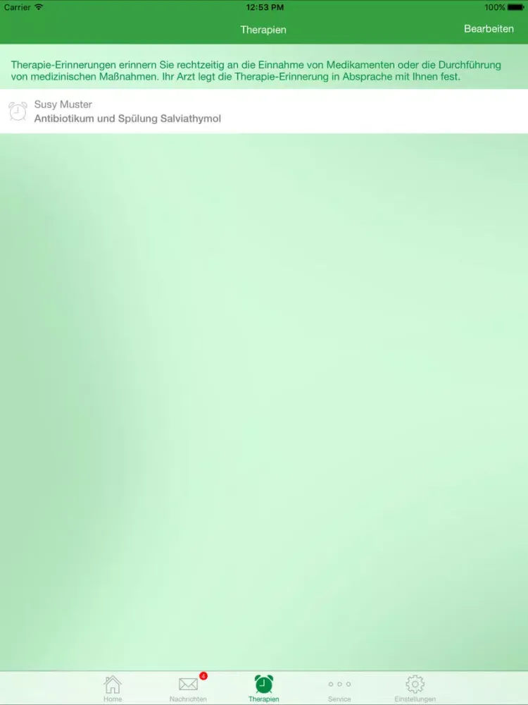 Zrzuty ekranu PraxisApp Mein Pädiater iPad 